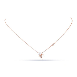 Pearl Ballet Charm Necklace