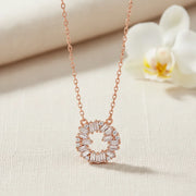 Rose Gold Plated Eternity Circle Necklace