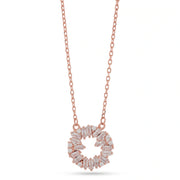 Rose Gold Plated Eternity Circle Necklace