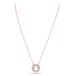 Rose Gold Plated Eternity Circle Necklace