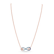 Rose Gold Silver Infinity Heart Necklace - Premium Jewellery