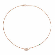Rose Gold Rose Pendant Necklace