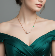 Rose Gold Rose Pendant Necklace