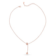 Rose Gold Drop Charm Necklace