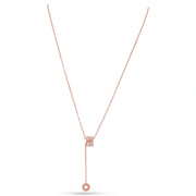 Rose Gold Drop Charm Necklace