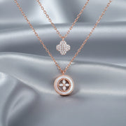 Rose Clover Layered Necklace