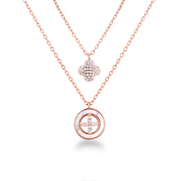 Rose Clover Layered Necklace