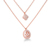 Rose Clover Layered Necklace