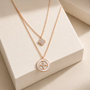Rose Clover Layered Necklace