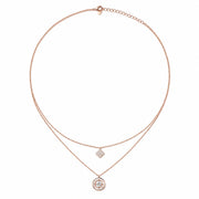 Rose Clover Layered Necklace