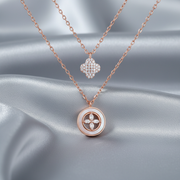 Luxe Clover Layered 925 Sterling Silver Necklace