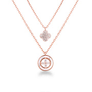 Luxe Clover Layered 925 Sterling Silver Necklace