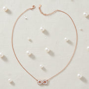 Rose Gold Infinity Spark Necklace