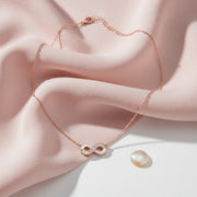 Rose Gold Infinity Spark Necklace