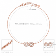 Rose Gold Infinity Spark Necklace