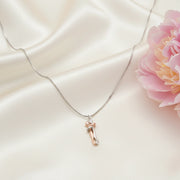 Two Tone Couple Pendant Necklace