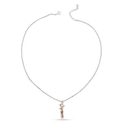 Two Tone Couple Pendant Necklace