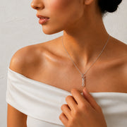 Two Tone Couple Pendant Necklace