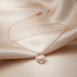 Lustrous Pearl Heart Pendant Necklace - 925 Sterling Silver