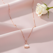 Prima Ballerina Sterling Silver Rose GoldNecklace Jewellery