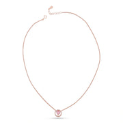 Pink Halo Heart Necklace