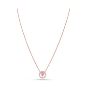 Pink Halo Heart Necklace