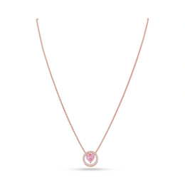 Pink Halo Heart Necklace