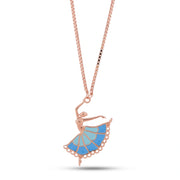 Azure Ballet Charm Necklace