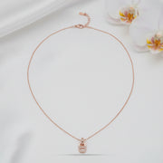 Rose Gold Lock Spark Necklace