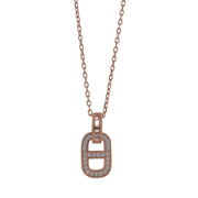 Rose Gold Lock Spark Necklace