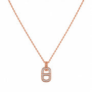 Rose Gold Lock Spark Necklace