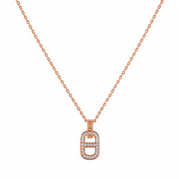 Rose Gold Lock Spark Necklace