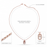 Rose Gold Lock Spark Necklace