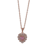 Blush Heart Halo Necklace