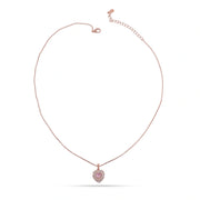 Blush Heart Halo Necklace