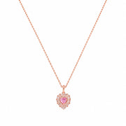 Blush Heart Halo Necklace