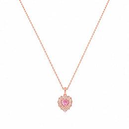 Blush Heart Halo Necklace