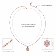 Blush Heart Halo Necklace