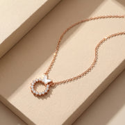 Rose Butterfly Halo Necklace