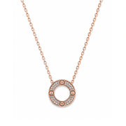 Rose Halo Circle Necklace