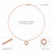 Rose Halo Circle Necklace