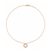 Rose Halo Circle Necklace