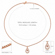 Rose Glow Teardrop Necklace