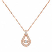 Rose Glow Teardrop Necklace
