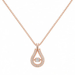 Rose Glow Teardrop Necklace