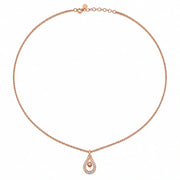 Rose Glow Teardrop Necklace