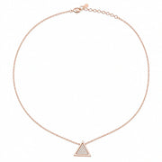 Rose Prism Triangle Necklace