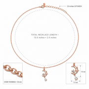 Rose Moon Drop Necklace