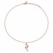 Rose Moon Drop Necklace