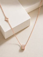 Rose Gold Barrel Necklace